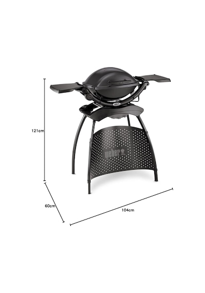 Weber Q 1400 Elektrikli Mangal Koyu Gri Stand Ve Yan Tezgahlı Diğer