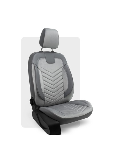 Otexo Carbon Hafif Ticari Arka 2+1 Airbag Uyumlu Ortopedik Destekli Universal Oto Koltuk Kılıfı Gri - Füme