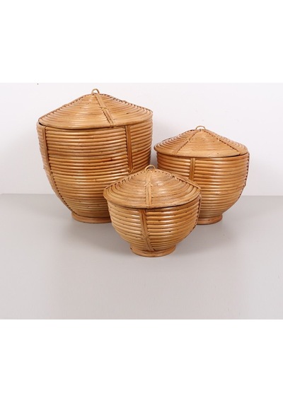 Himari Rattan 35x40 Cm. Büyük Saklama Kutusu Bej