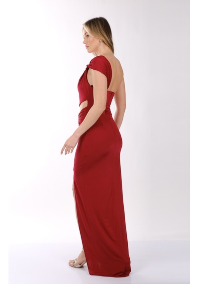 Abiye Elbise Dori 00kb7061 Bordo