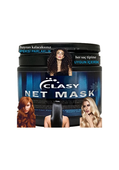 Clasy Net Mask 450ml Saç Bakım Maskesi 3 Adet Ile 120ml Playboy Masaj Yağı