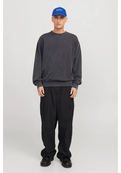 Jack & Jones Jjecharge Erkek Sweatshirt Siyah