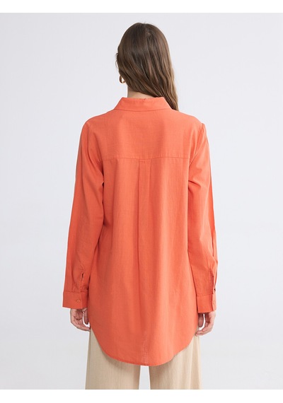 Lcw Everyday Turuncu Regular Fit Kadın Gömlek Tunik
