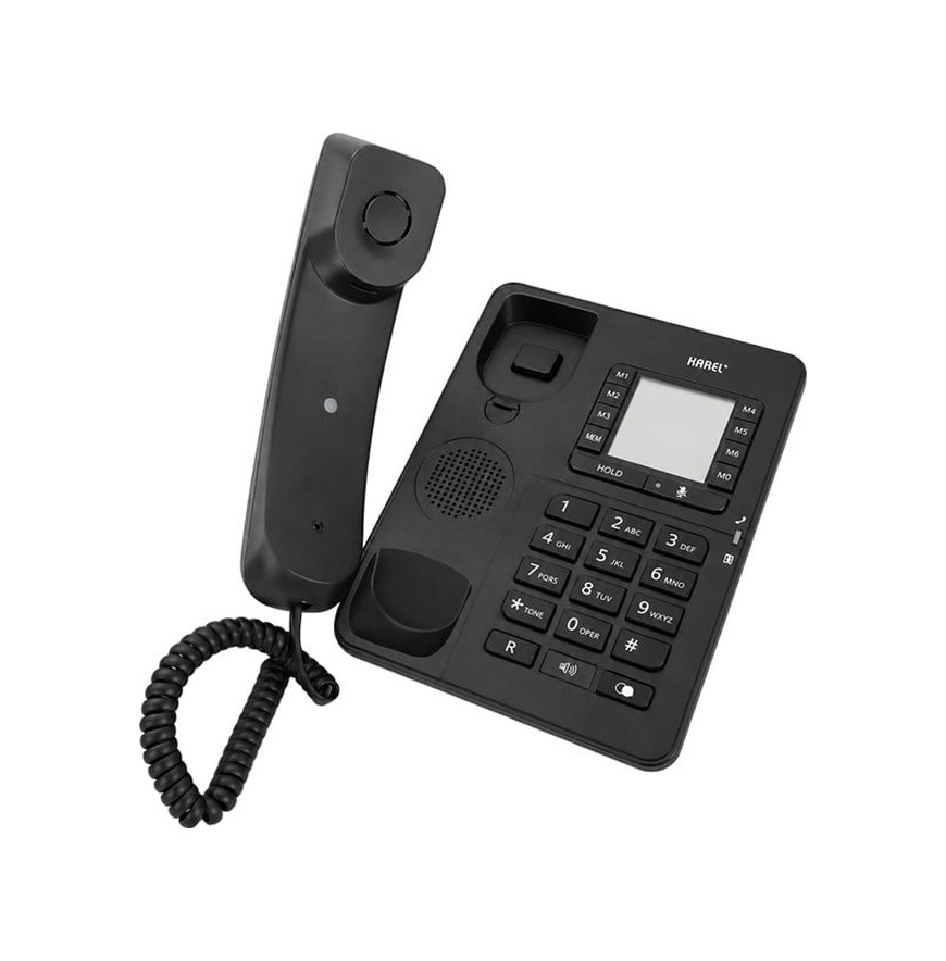 Karel Tm-142 Analog Sabit Kablolu Ekransız Siyah Masaüstü Telefon
