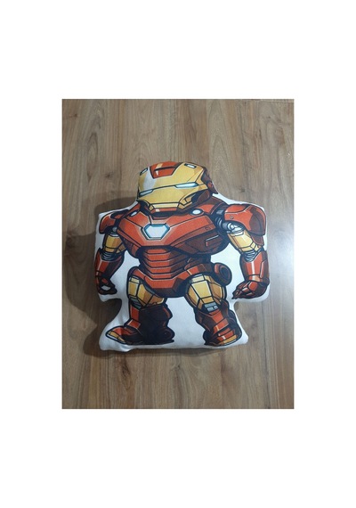 - Iron Man Desen Şekilli Tasarım Karakter Yastık Cok Renklı