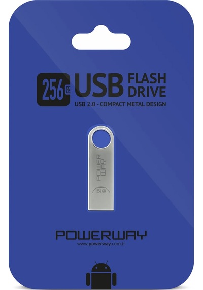 Powermaster Powerway 256gb Metal Flash Bellek 2.0 Usb Bellek
