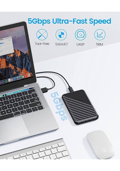 Orico USB 3.0 Micro B 2.5” inch SATA SSD Hard Disk Kutusu Siyah