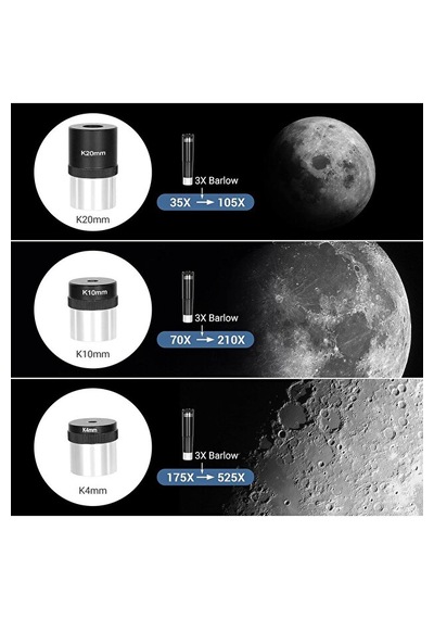 525x Büyütmeli 70/700 Refraktör Teleskop & Astronomi Profili Yıldızlı Teleskop