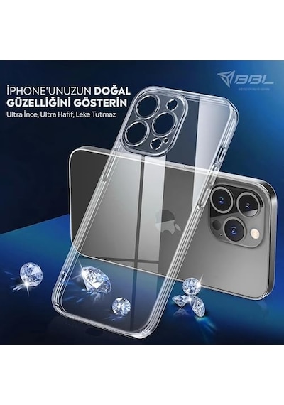 Apple iPhone Uyumlu 12 Pro Kamera Korumalı Şeffaf Silikon Kılıf Diğer