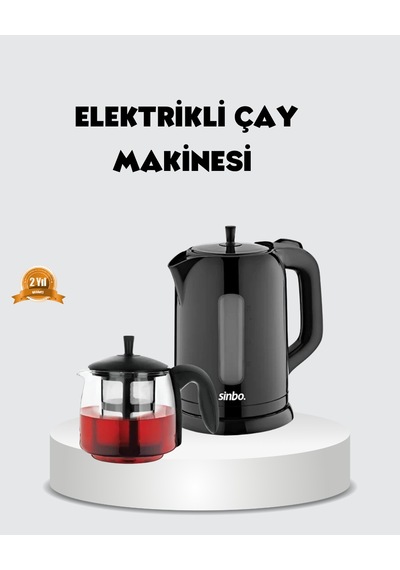 Çaycı Cam Demlikli 1800w Güçlü Ve Sıcak Tutmalı Elektrikli Çay Makinesi