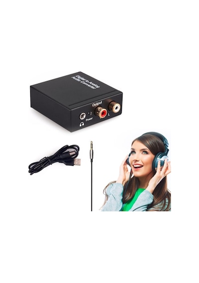5057 Dijital To Analog 3.5mm Optik Ses Tos Çevirici Dönüştürücü Adaptör