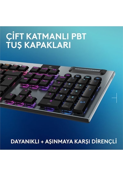 Logitech 920-012676 G915 X Lightspeed Tactile Switch Low Profile RGB Oyuncu Klavye