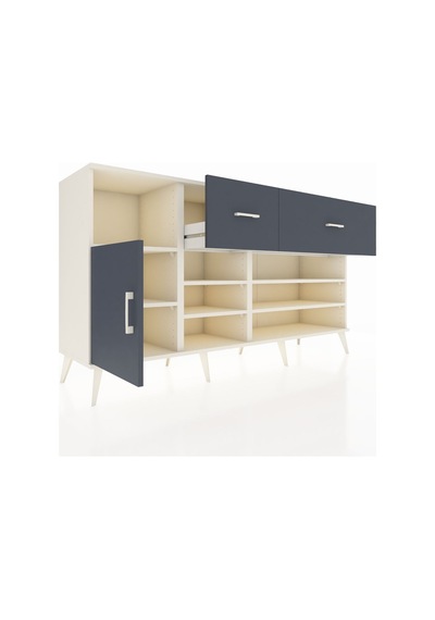 Kronos Konsol 6 Raflı 2 Çekmeceli Tek Kapaklı 176x59x99 Aytaşı-a Aytaşı-antrasit Kronos Konsol 6 Raflı 2 Çekmeceli Tek Kapaklı 176x59x99 Aytaşı-a Aytaşı-antrasit