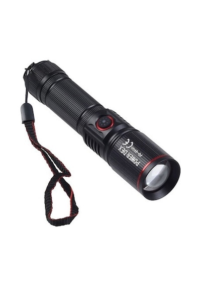 Powerdex Pd-8900 Taktik Şarjlı Avcı Feneri 2000 Metre Menzili Siyah