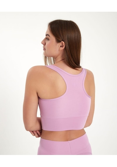 Aurafit Arkası Halter Kesim U Yaka Spor Sütyeni/büstiyer/croptop- Beyaz
