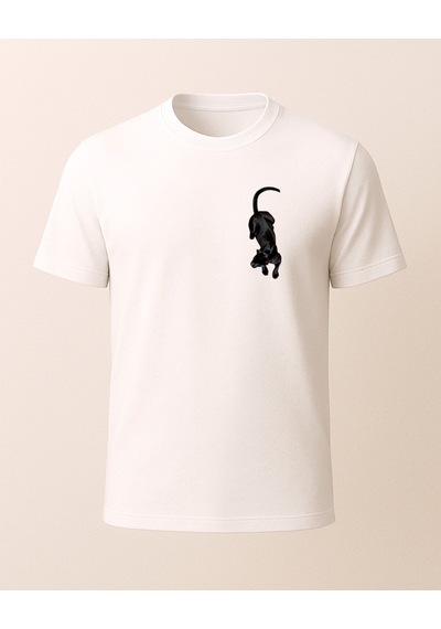 Hugo Boss Etnik Puma Baskılı T-shirt Beyaz
