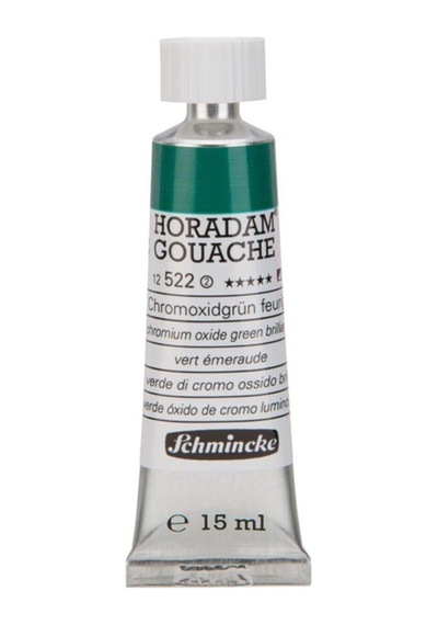 Schmincke Horadam Gouache Artist Guaj Boya 15 Ml Seri 2 522 Chromium Oxide Green Brilliant Çok Renkli