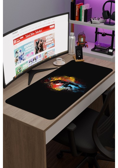 Shoto Todoroki Anime V5 - 90x40 Xxl Gaming Kauçuk Kaymaz Taban Mouse Pad Fare Altlığı
