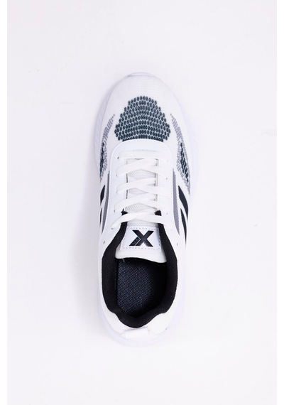 Dijital Baskılı Unisex Beyaz Sneaker - Siyah Desenli Günlük Ayakkabı Beyaz-mavi