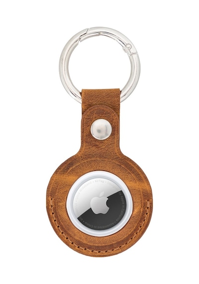 Apple Uyumlu AirTag Deri Anahtarlık, G19 Taba