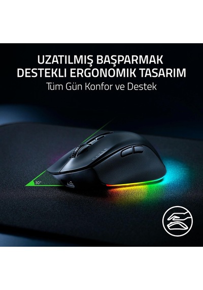 Pro Click V2 - Kablosuz Ergonomik Mouse - Aı Prompt Assist - 30k Optik Sensör - 3,5 Ay Pil Ömrü 14 Bölgeli Chroma Rgb, Hyperscroll Eğilebilir Mouse Tekerleği Siyah Pro Click V2 - Kablosuz Ergonomik Mouse - Aı Prompt Assist - 30k Optik Sensör - 3,5 Ay Pil Ömrü 14 Bölgeli Chroma Rgb, Hyperscroll Eğilebilir Mouse Tekerleği Siyah