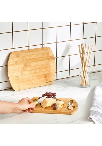 Lily Bamboo 2'li Pro Kesme Ve Sunum Tahtası Çok Renkli