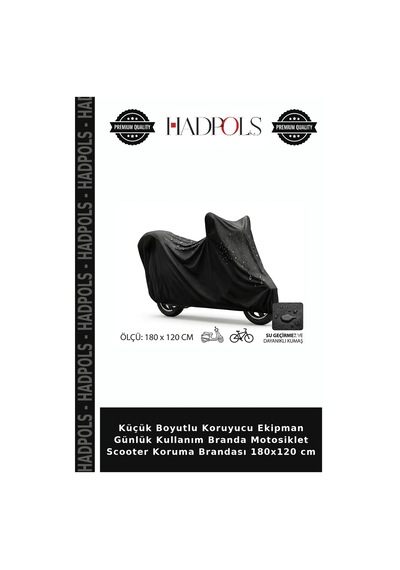 Küçük Boyutlu Koruyucu Ekipman Günlük Kullanım Branda Motosiklet Scooter Koruma Brandası 180x120 Cm