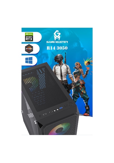 Game Master R14 3050 R5-5500 16 GB 512 GB M.2 SSD RTX3050 Free Dos Masaüstü Oyuncu Bilgisayarı