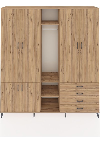 Hyperion Dolap 14 Raflı 4 Çekmeceli Tek Askılı 220x44x243 Çam-çam/çam Atlas Çam/atlas Çam Hyperion Dolap 14 Raflı 4 Çekmeceli Tek Askılı 220x44x243 Çam-çam/çam Atlas Çam/atlas Çam