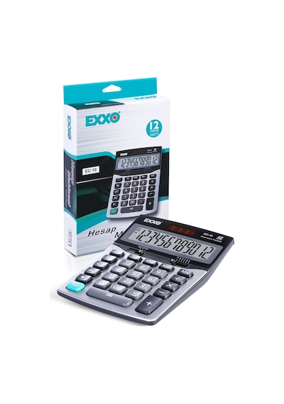 Exxo EC-18 Orta Boy 12 Hane Hesap Makinesi