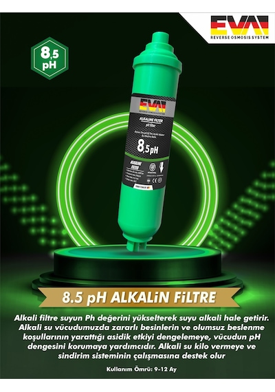 EVA Premium 8.5 ph Alkali Su Arıtma Cihazı Pompalı Seçenekli