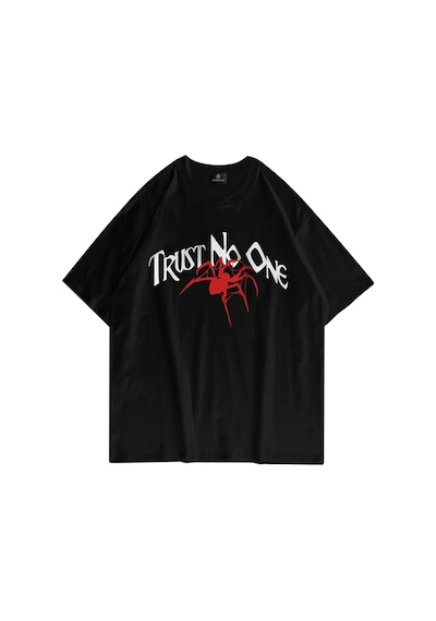 Startmore Unisex Trust No One Siyah Tshirt Siyah