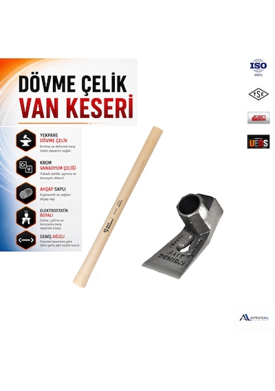Sait Demirci Van Keser Ahşap Saplı Çok Amaçlı Dövme Çelik Kalıp, İnşaat, Bahçe Keseri