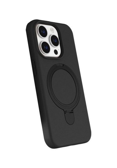 Apple iPhone Uyumlu 14 Pro Max Regal Magsafe Standlı Kapak - Siyah Diğer