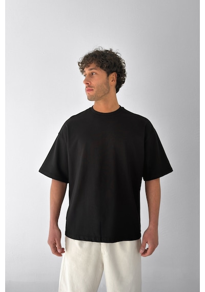 Flaw Atelıer Basic Boxy Fit Siyah Tişört-29575