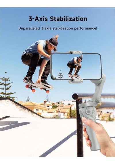 Telefon Sabitleyici Selfie Gimbal - 3 Eksenli Sabitleyici Yapı, Led Işıklı Tasarım, Selfie Çekimi, Otomatik Yüz T Diğer