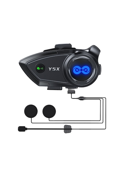 Y5x Motosiklet Kask Intercom 4 Cihaz Bağlantılı 1000m İnterkom Seti Su Geçirmez