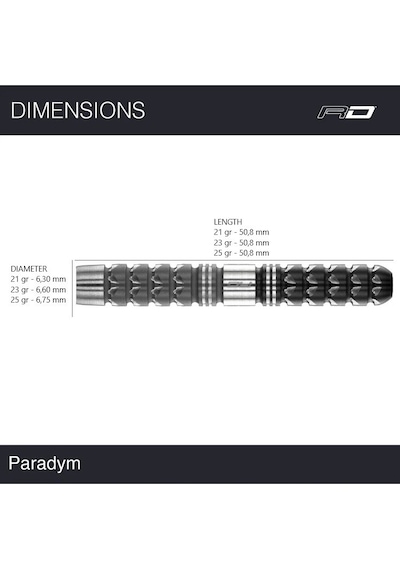 Red Dragon Paradym Parallel % 90 Tungsten Çelik Uçlu Dart Oku