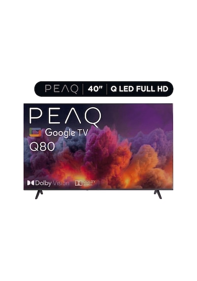 Peaq 40Q80 40" Google İşletim Sistemli Dahili Uydu Alıcılı Full HD QLED Smart TV