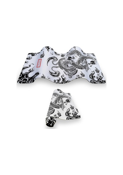 Porge Gaming Mouse Pad 70x30, 90x40 Mouse Pad Xxl Büyük Dikişli Oyuncu Mouse Pad Speed Mousepad White Dragon, 80x30