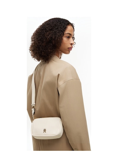 Tommy Hilfiger Th Logotape Camera Bag Kadın Bej Çanta - Aw0aw18741