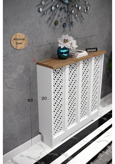 Dekoratif Petek Dolabı Kalorifer Peteği Kapatma Ünitesi Modern Tasarım İç Ölçü 76 Cm Dış Ölçü 80 Cm Petek 76 Beyaz Üstü Çam D4 Dekoratif Petek Dolabı Kalorifer Peteği Kapatma Ünitesi Modern Tasarım İç Ölçü 76 Cm Dış Ölçü 80 Cm Petek 76 Beyaz Üstü Çam D4