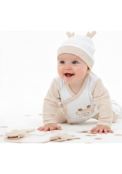 Sebi Bebe 5'li Hastane Çıkış Seti 2113 Ekru