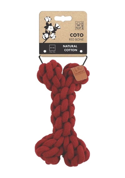 M-pets Coto Red Bone 19cm Örgü Kemik Oyuncak