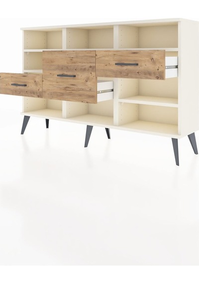 Arges Konsol 5 Raflı 3 Çekmeceli 132x30x83 Aytaşı-aytaşı/çam Aytaşı/çam Arges Konsol 5 Raflı 3 Çekmeceli 132x30x83 Aytaşı-aytaşı/çam Aytaşı/çam
