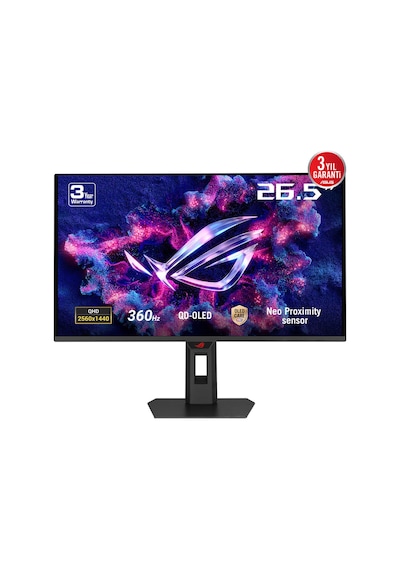 Rog Strix Oled Xg27aqdng 26.5 İnç 360hz 0.03ms 2k Qhd Adaptive Sync Qd-oled Pivot Gaming Monitör