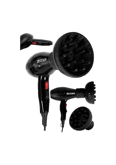 Alman 3800 Watt Professional Saç Kurutma Makinesi Ac Motor Fön Makinesi + Difüzör Başlık + 2 Adet Düz Başlık
