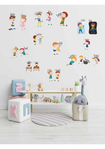 İngilizce Kelimeler Çocuk Odası Sticker Seti