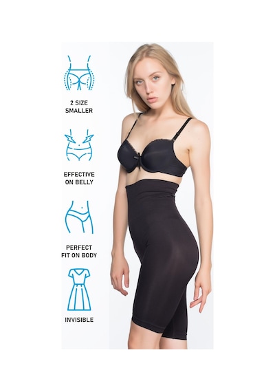 Siyah Mı Emay 3200 Pantolon Altı Soft Double Boxer Korse Siyah