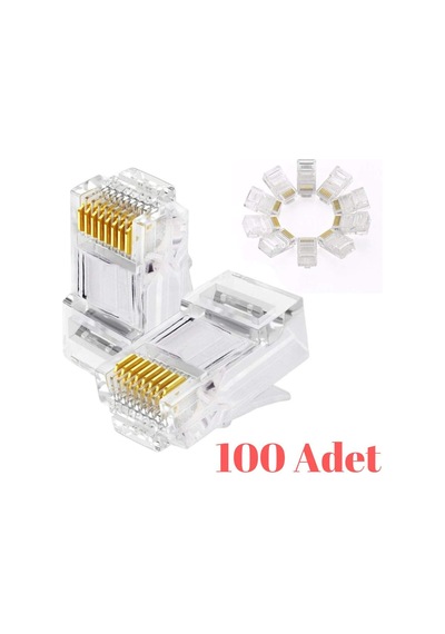 Rj45 Jack Cat5e İnternet Kablo Kablosu Ucu Konnektör Ethernet Connector Jak 4220